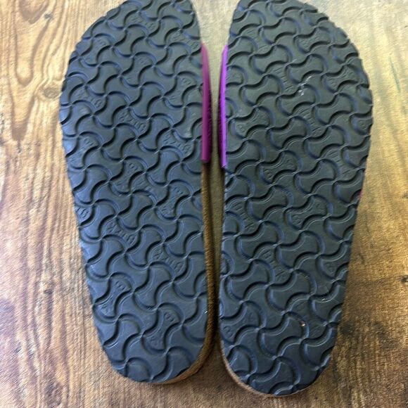 New Birkenstock Purple Shiny Madrid Patent leather 42/US 11 slide sandal shoe - Picture 6 of 7
